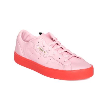 Picture of Women Pink Sleek Leather Sneakers