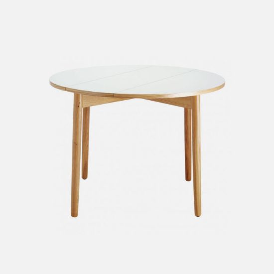 Picture of SUKI 2-4 seater white folding round dining table