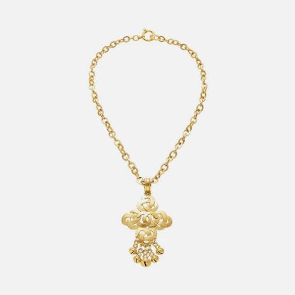 Picture of Gold Woven Bell Necklace