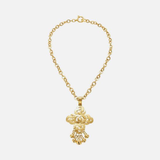 Picture of Gold Woven Bell Necklace