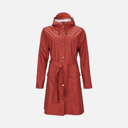 Picture of Rains Womens Curve Jacket Scarlet