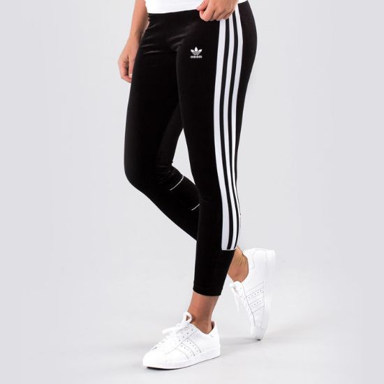 Picture of Adidas Original 3 Stripes Leggings Black